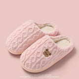 Cozy Cartoon Bear Winter Slippers for Women