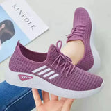 New 2025 Trendy Women's Mesh Low-Top Running Sneakers with Air Mesh for Spring and Summer Women Flat Shoes