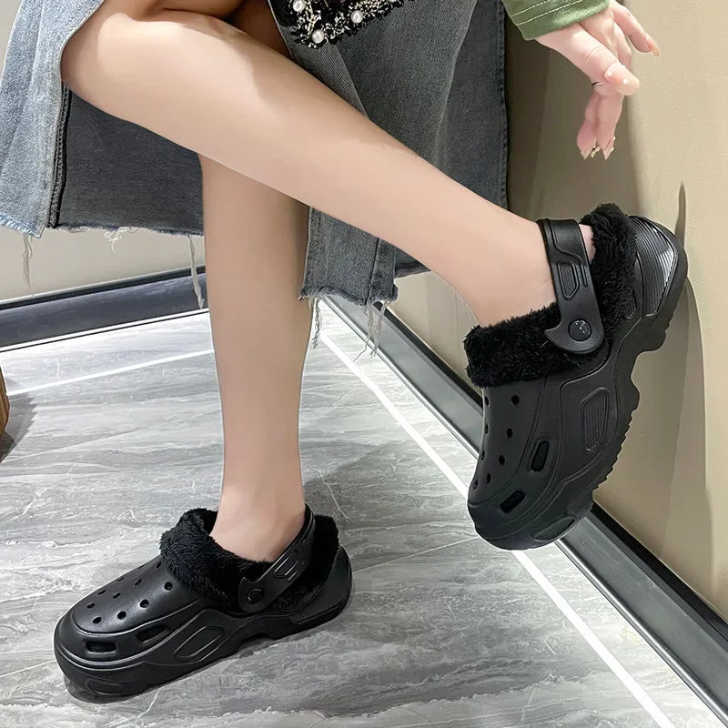 EVA cave shoes winter padded men and women new thick bottom Baotou shoes cotton warm couple cotton slippers men and women